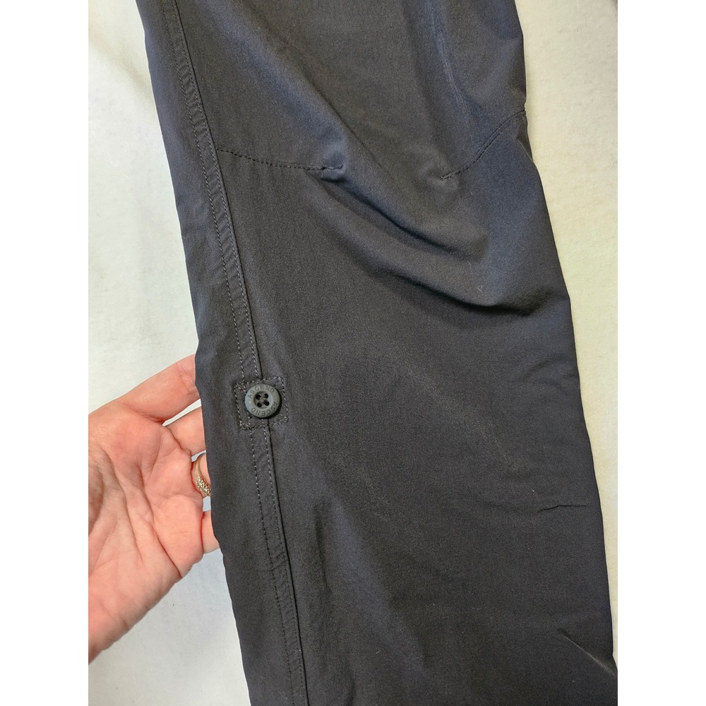 Ascend Tech Roll Up Hiking Pants Womens 2 Black Straight Leg Lightweight Outdoor - Picture 7 of 16